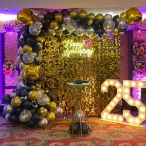 Elegant 25th Anniversary Decoration Setup