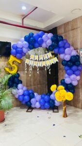 Stunning Blue & Purple Balloon Ring Decoration