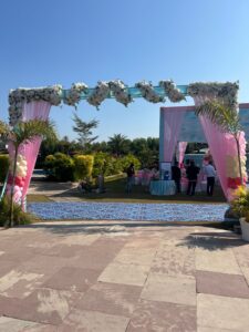 Pastel Balloon Stage Decoration