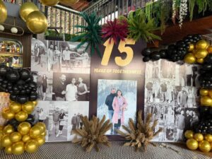 15th Anniversary Decoration in Rudrapur Milestone Party Backdrop