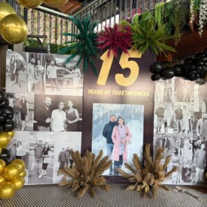 15th Anniversary Decoration in Rudrapur Milestone Party Backdrop