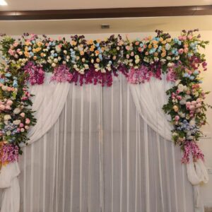 Divine Guru Ji Satsang Floral Setup