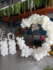 White & Silver Ruby Jubilee Decor