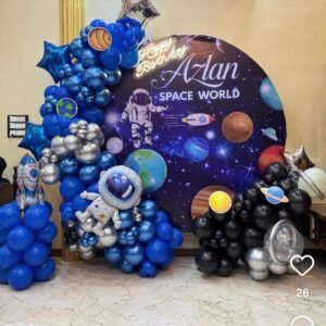 Space World & Astronaut Theme Birthday Decoration Setup
