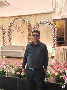 Wedding Stage Decoration with Floral Arch Backdrop